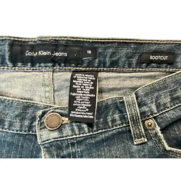 Vintage Calvin Klein Jeans 34 x 26 Bootcut Y2K 1990s 90s High Rise Mom Jean - Picture 4 of 6